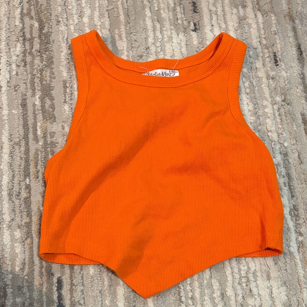 orange crop tank top